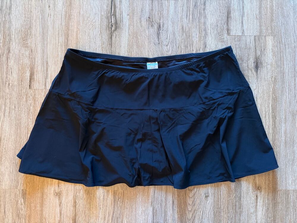 Lands’ End Black Bikini Bottom Skirt Size 20W